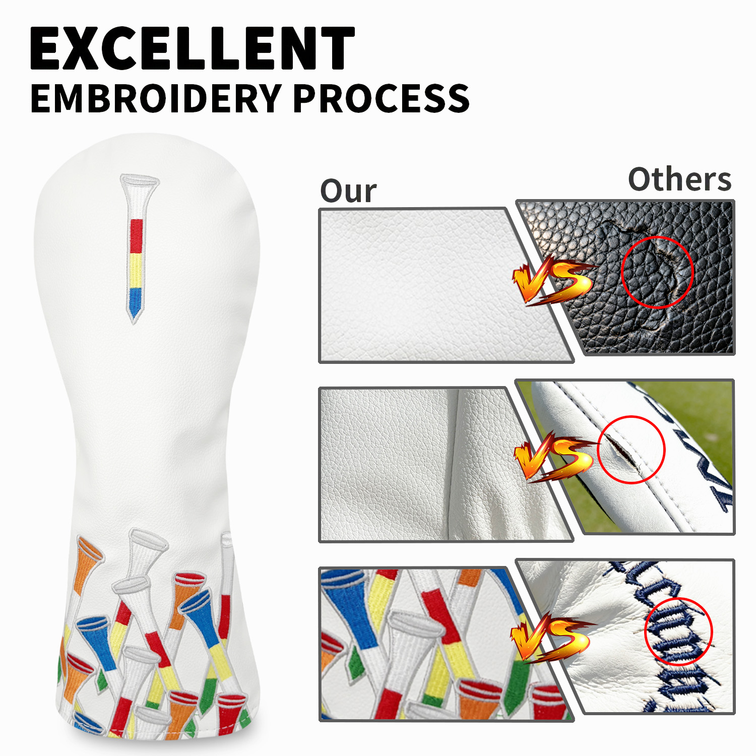 Golf Tee Alphabet Embroidery G - Golf Driver ulasan dan harga